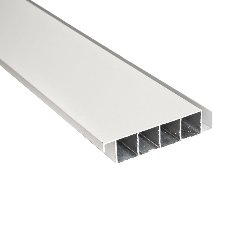 Ribiseina FLOW ribiprofiil 2495 mm, valge alumiinium