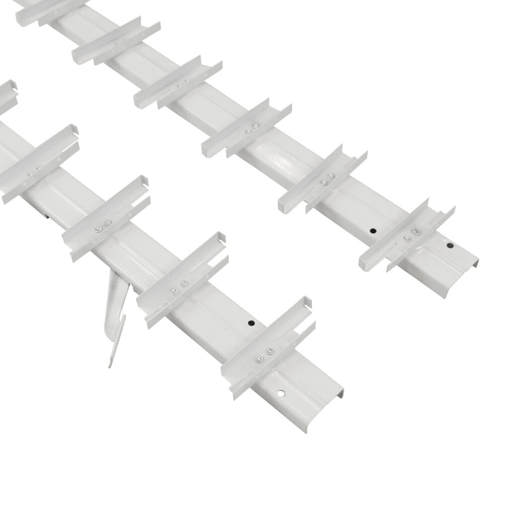 Lamellipidikkeet Privaed FLOW Lock 1070 mm, RAL 9003 valkoinen alumiini